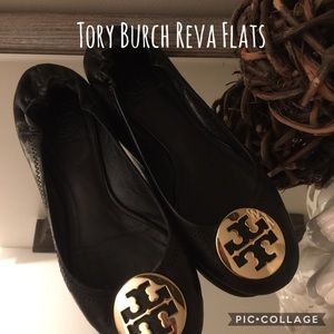 Tory Burch Black Reva Flats